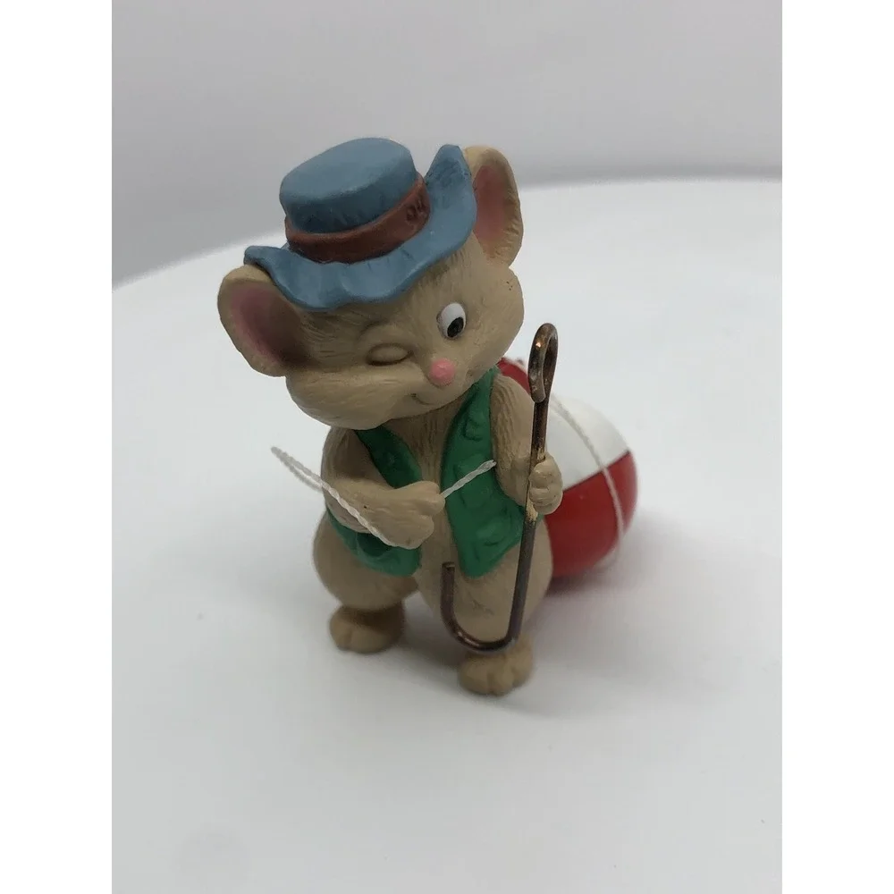 Hallmark Keepsake 1994 Christmas Ornament Merry Fishmas Fishing Mouse Ornament‎